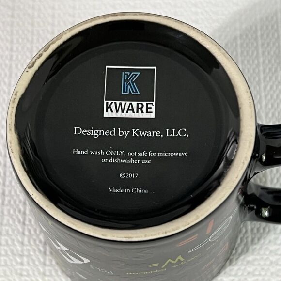 KWARE I’m an ENGINEER 14oz Mug Black Textured Mathematics Formulas Equations - Picture 8 of 17